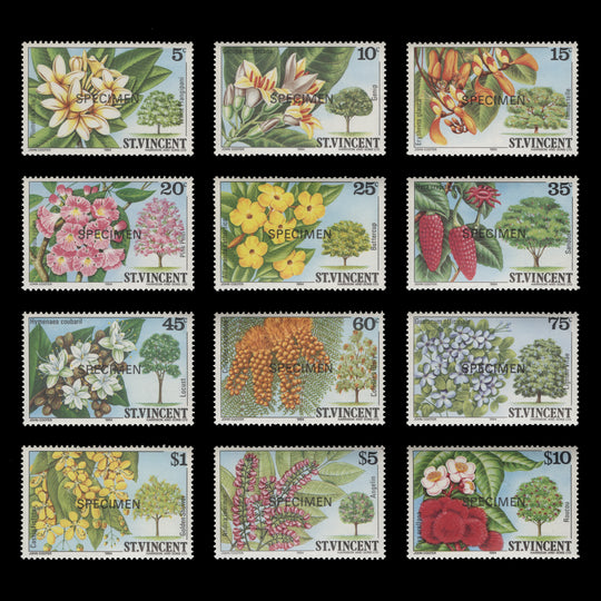 Saint Vincent 1984 (MNH) Flowering Trees SPECIMEN definitives