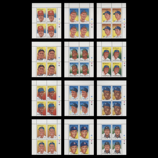Saint Vincent 1989 (MNH) Baseball Players traffic light blocks