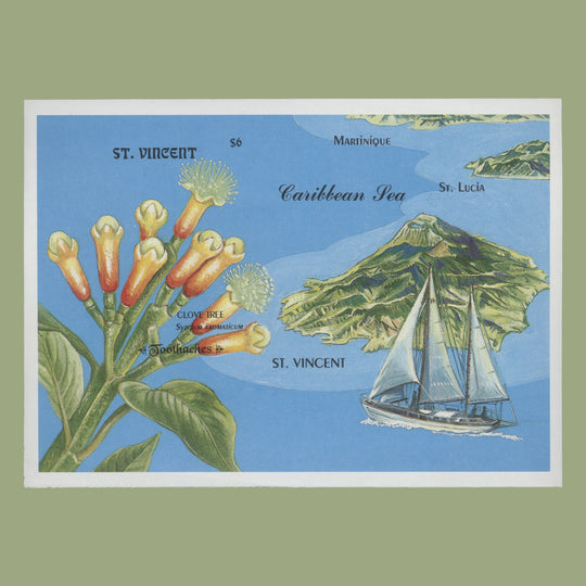 Saint Vincent 1992 Clove Tree/Medicinal Plants imperf proof miniature sheet