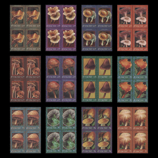 Saint Vincent 1992 (MNH) Fungi blocks