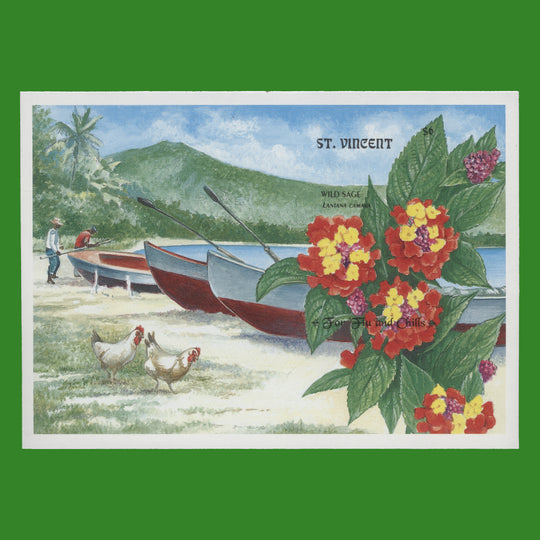 Saint Vincent 1992 Wild Sage/Medicinal Plants imperf proof miniature sheet
