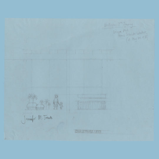Samoa 1973 Christmas miniature sheet pencil essay by Jennifer Toombs