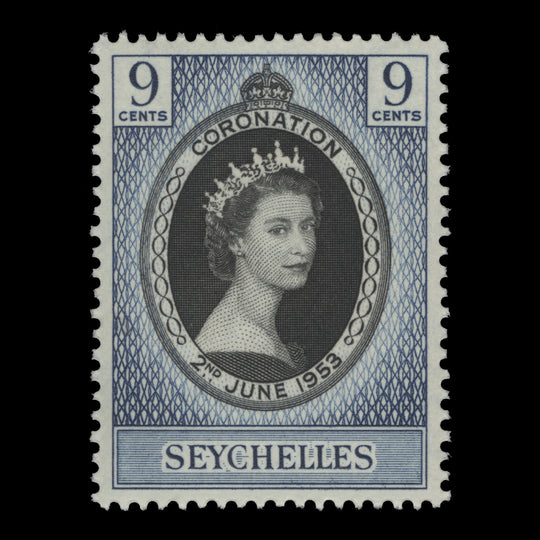 Seychelles 1953 (MNH) 9c Coronation single