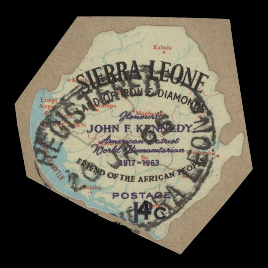 Sierra Leone 1965 (Variety) 4c/1d Kennedy Memorial surcharge error