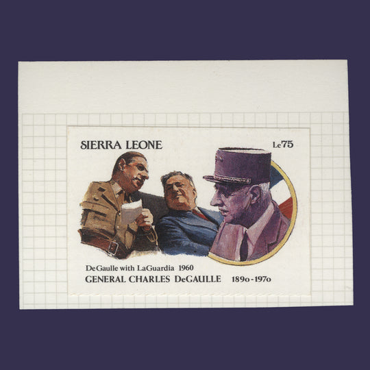 Sierra Leone 1991 Charles de Gaulle Birth Centenary unadopted design