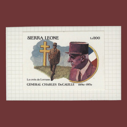 Sierra Leone 1991 Charles de Gaulle Birth Centenary unadopted design