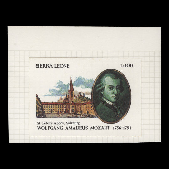 Sierra Leone 1991 Mozart Death Bicentenary imperforate proof