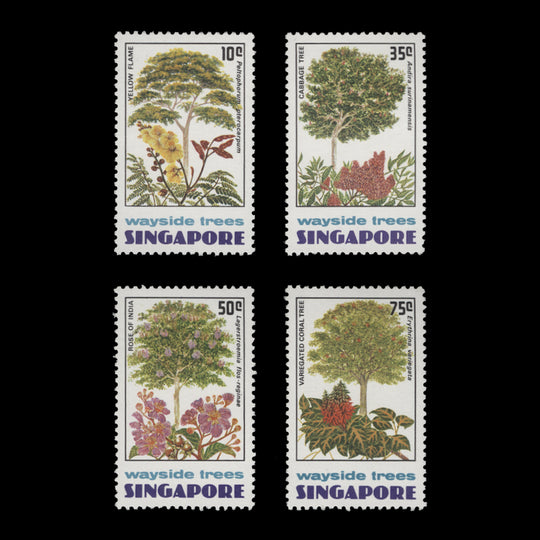 Singapore 1976 (MNH) Wayside Trees set