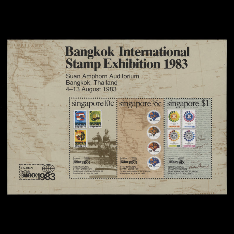 Singapore 1983 (MNH) Stamp Exhibition, Bangkok miniature sheet