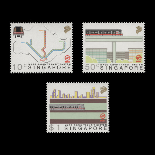 Singapore 1988 (MNH) Mass Rapid Transport System set