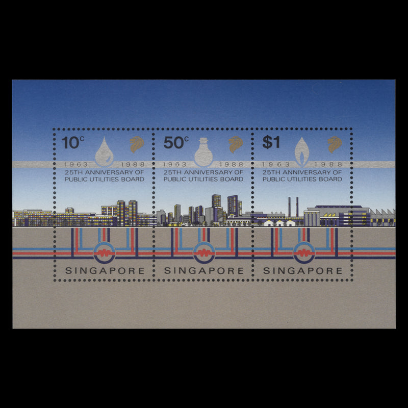 Singapore 1988 (MNH) Public Utilities Board miniature sheet