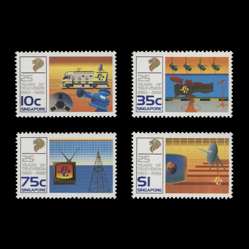Singapore 1988 (MNH) Television Anniversary set