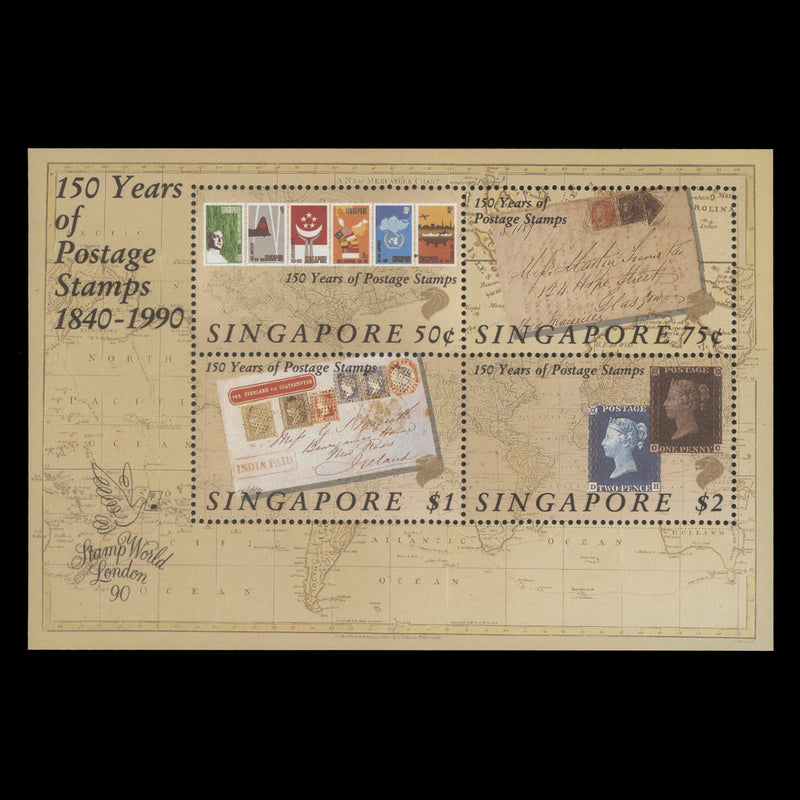 Singapore 1990 (MNH) Penny Black Anniversary miniature sheet