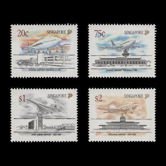 Singapore 1991 (MNH) Civil Aviation set