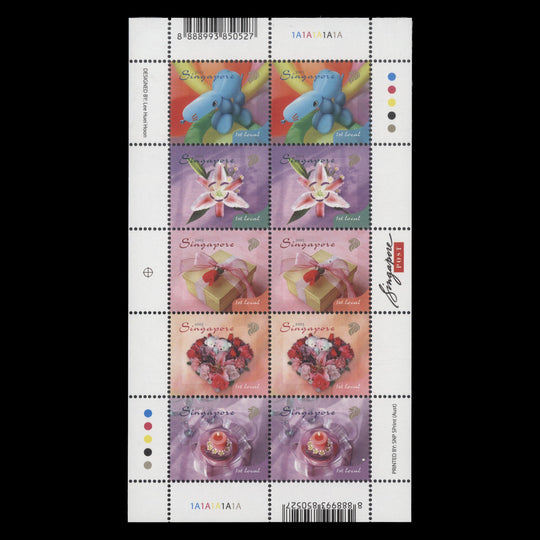 Singapore 2005 (MNH) Greetings sheetlet