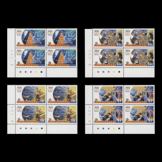 Singapore 2005 (MNH) National University Centenary plate blocks