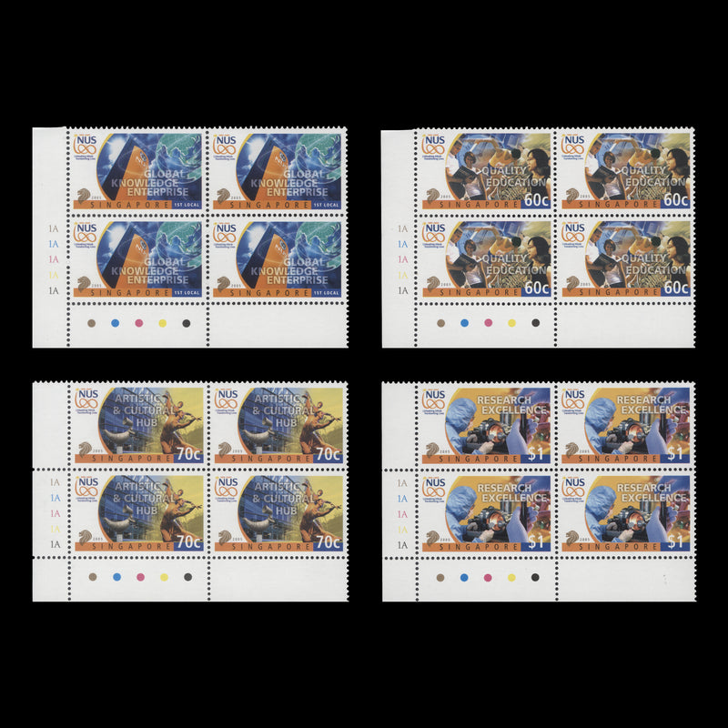 Singapore 2005 (MNH) National University Centenary plate blocks