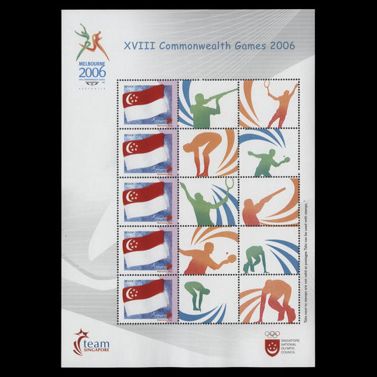 Singapore 2006 (MNH) National Day/Commonwealth Games sheetlet