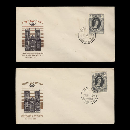 Solomon Islands 1953 Coronation first day covers, HONIARA
