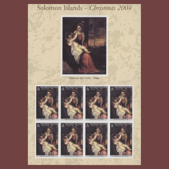 Solomon Islands 2004 Christmas imperforate proof sheetlet