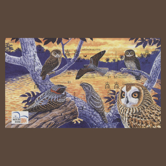 Solomon Islands 2004 Nocturnal Birds imperforate proof miniature sheet