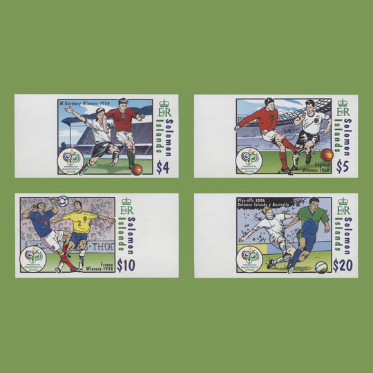 Solomon Islands 2006 World Cup Football imperf proof singles
