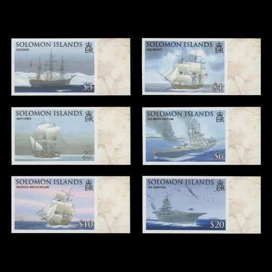 Solomon Islands 2009 Seafaring & Exploration imperforate proof singles