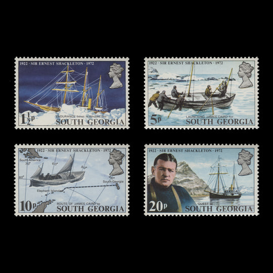 South Georgia 1972 (MNH) Ernest Shackleton Death Anniversary set