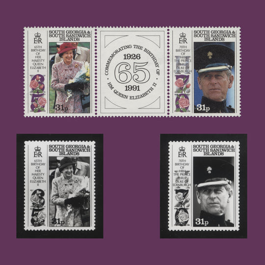 South Georgia 1991 Royal Birthdays photographic proofs