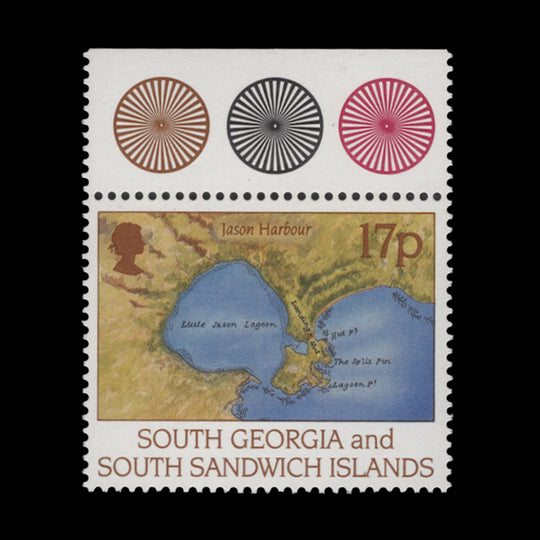 South Georgia 1994 (Variety) 17p Larson's First Voyage with watermark to right