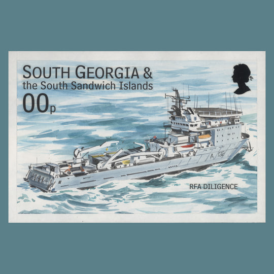 South Georgia 2001 RFA Diligence watercolour essay by Tony Theobald