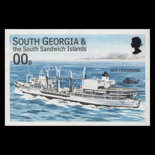 South Georgia 2001 RFA Tidespring watercolour essay by Tony Theobald