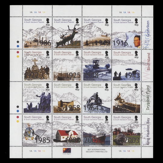 South Georgia 2004 (MNH) Local History sheetlet