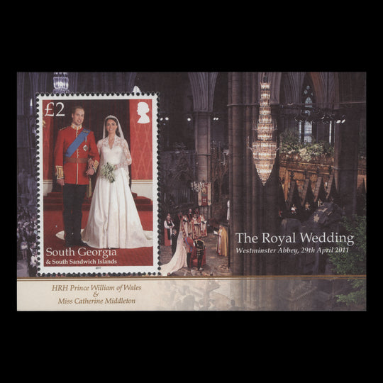 South Georgia 2011 (MNH) Royal Wedding miniature sheet