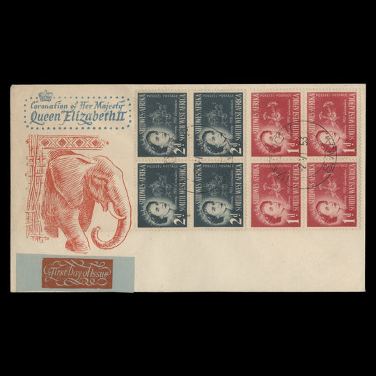 South West Africa 1953 Coronation first day cover, WINDHOEK