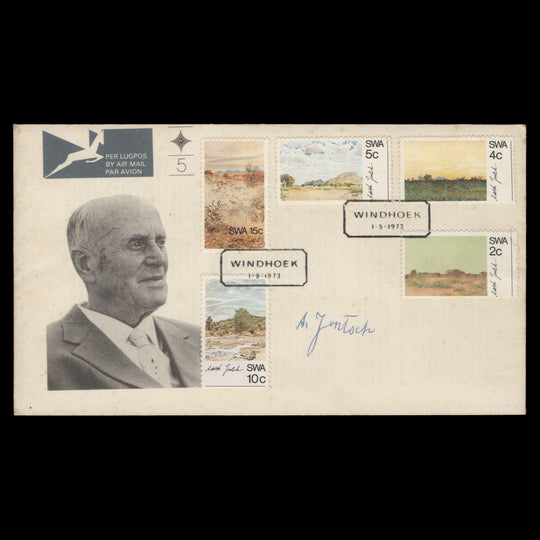 South West Africa 1973 Adolph Jentsch Paintings first day cover signed by the artist