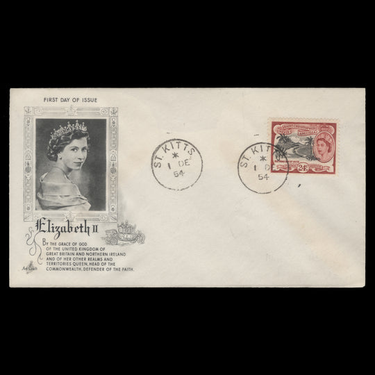 St Christopher Nevis Anguilla 1954 Definitives first day cover, ST KITTS