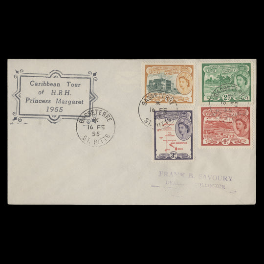 St Christopher Nevis Anguilla 1955 Royal Visit commemorative cover, BASSETERRE