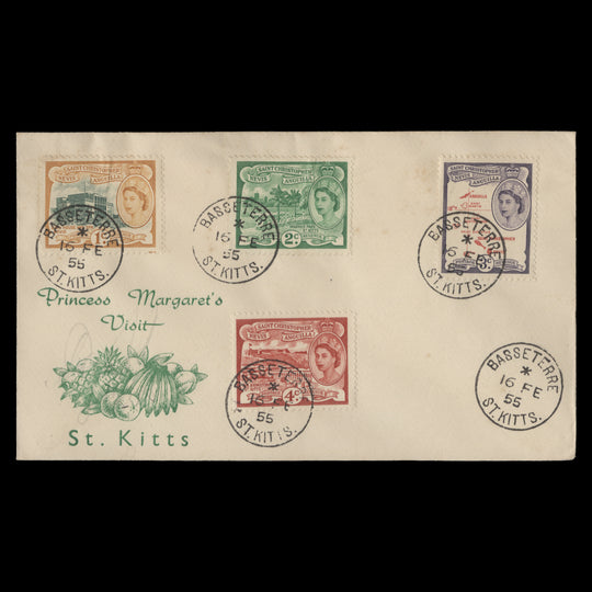 St Christopher Nevis Anguilla 1955 Royal Visit commemorative cover, BASSETERRE