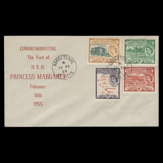 St Christopher Nevis Anguilla 1955 Royal Visit commemorative cover, BASSETERRE