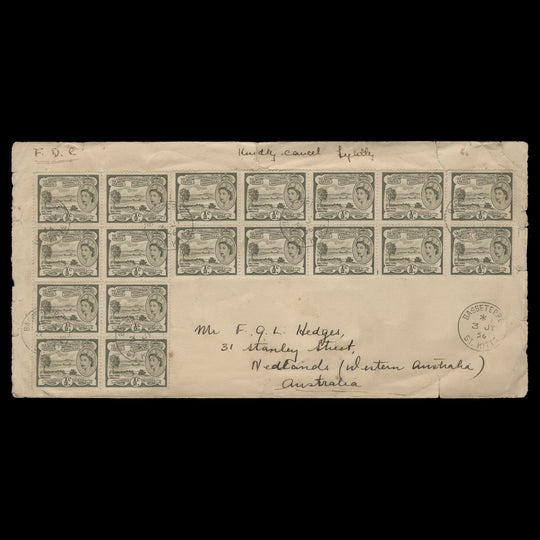 St Christopher Nevis Anguilla 1956 ½c Salt Road first day cover, BASSETERRE