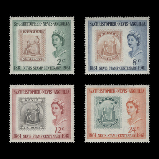 St Christopher Nevis Anguilla 1961 (MNH) Stamp Centenary set