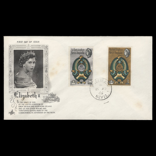 St Christopher Nevis Anguilla 1966 Arts Festival first day cover, GINGERLAND