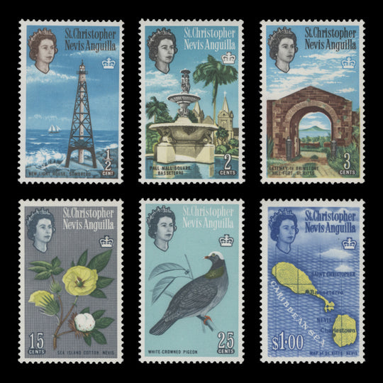 St Christopher Nevis Anguilla 1967-69 (MNH) Definitives, sideways watermark