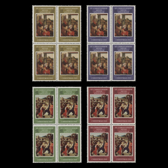 St Christopher Nevis Anguilla 1969 (MNH) Christmas blocks