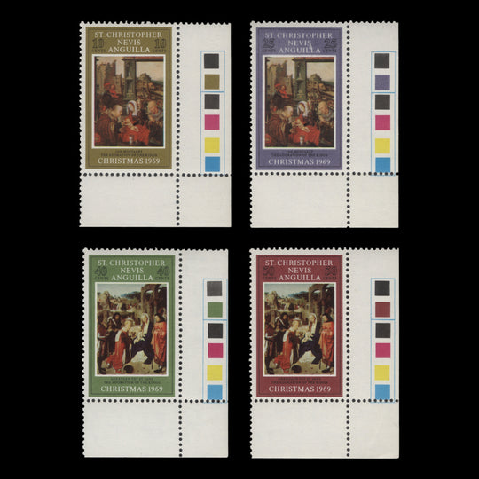 St Christopher Nevis Anguilla 1969 (MNH) Christmas traffic light singles