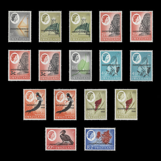 Swaziland 1968 (MNH) Independence provisionals, gum arabic