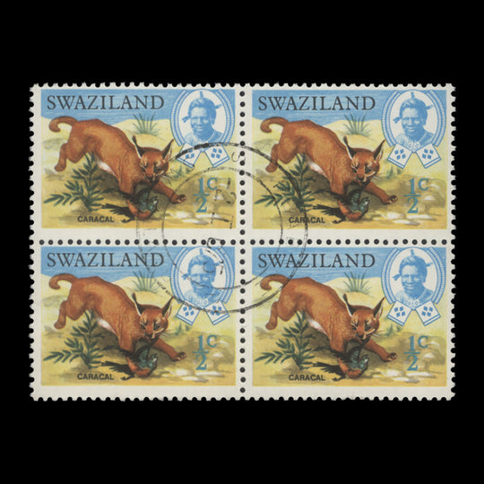 Swaziland 1969 (CTO) ½c Caracal block