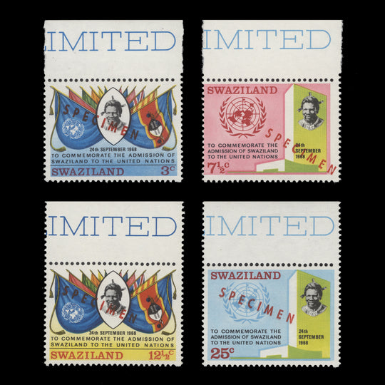 Swaziland 1969 (MNH) Admission to United Nations SPECIMEN singles