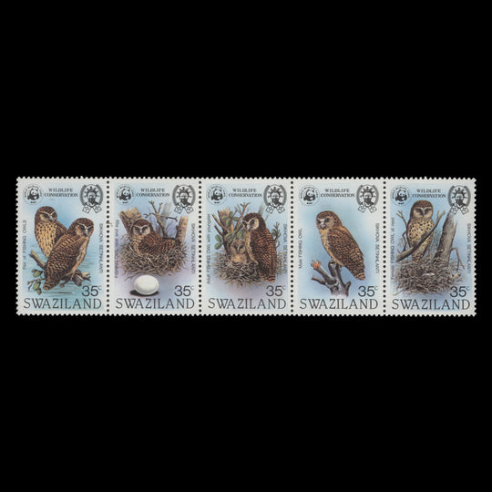 Swaziland 1982 (MNH) Fishing Owl/Wildlife Conservation strip